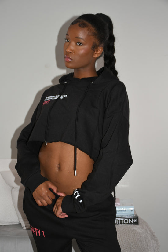 Black cropped tracksuit ‘Masterclass cropped’