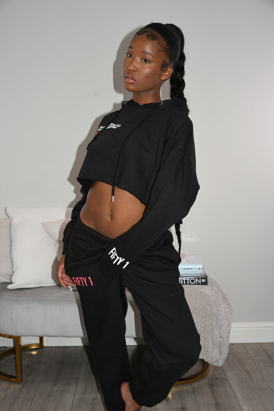 Black cropped tracksuit ‘Masterclass cropped’