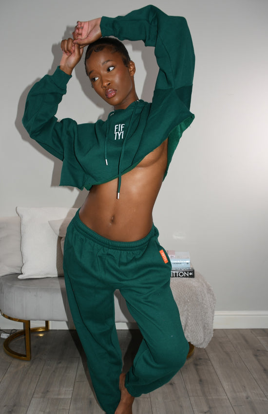 Green cropped tracksuit ‘FIFTY1 preppy’