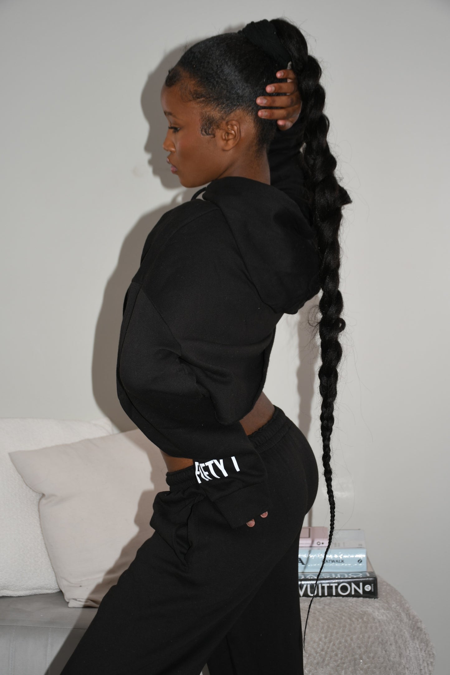 Black cropped tracksuit ‘Masterclass cropped’