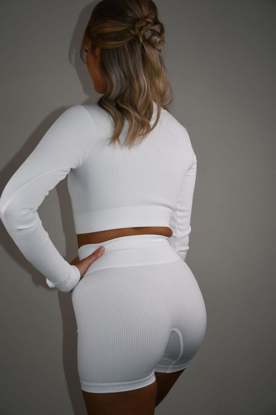 'SUPREMA' cropped gym jacket - White